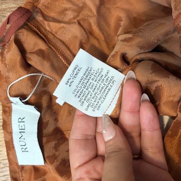 NWT RUMER Animal Print Wrap Pant In Rust Size Small - Picture 6 of 8